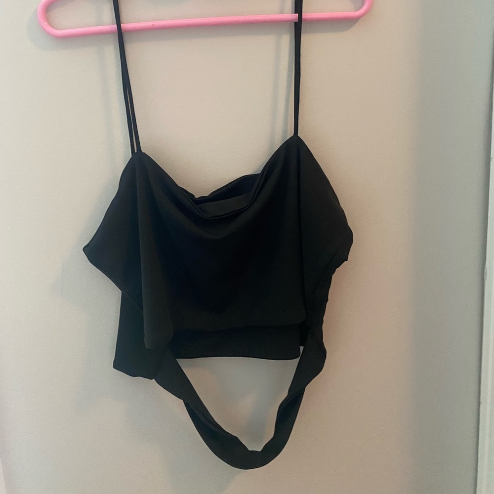 shien black cutout tank